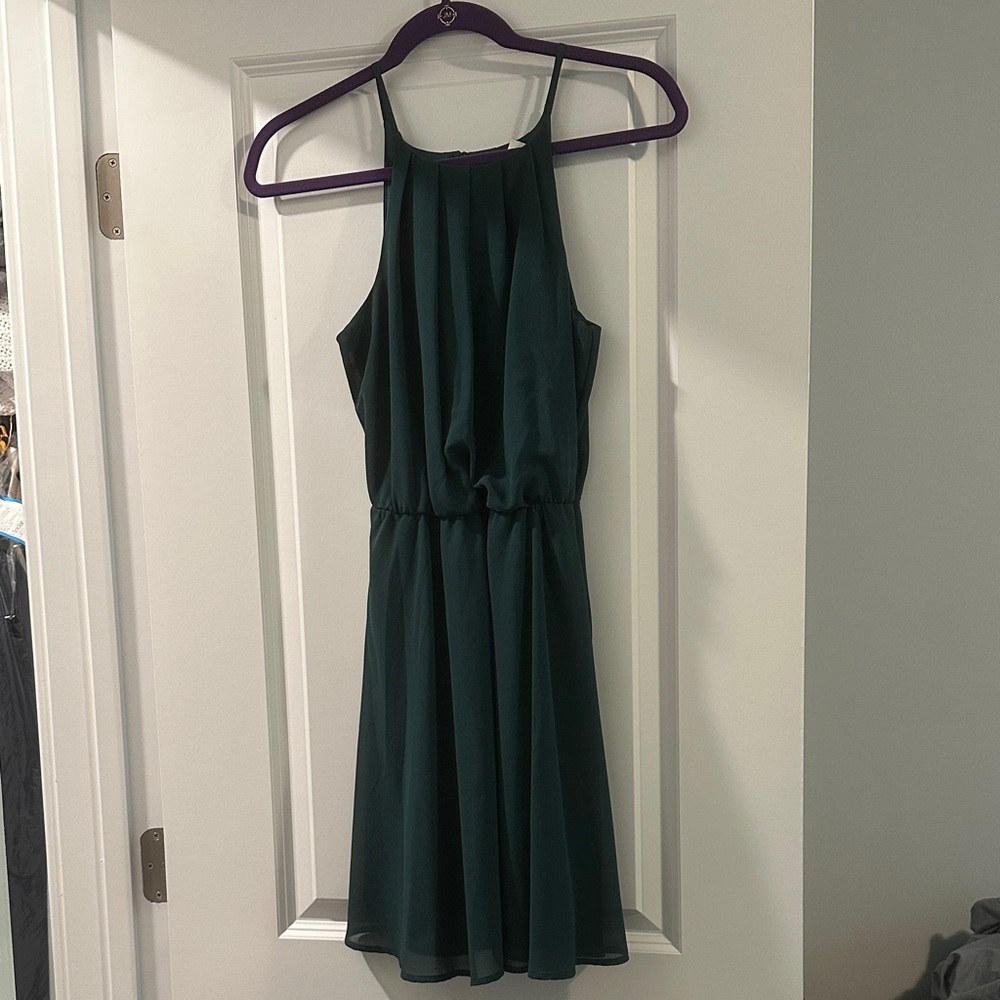 Forest Green Sleeveless Dress